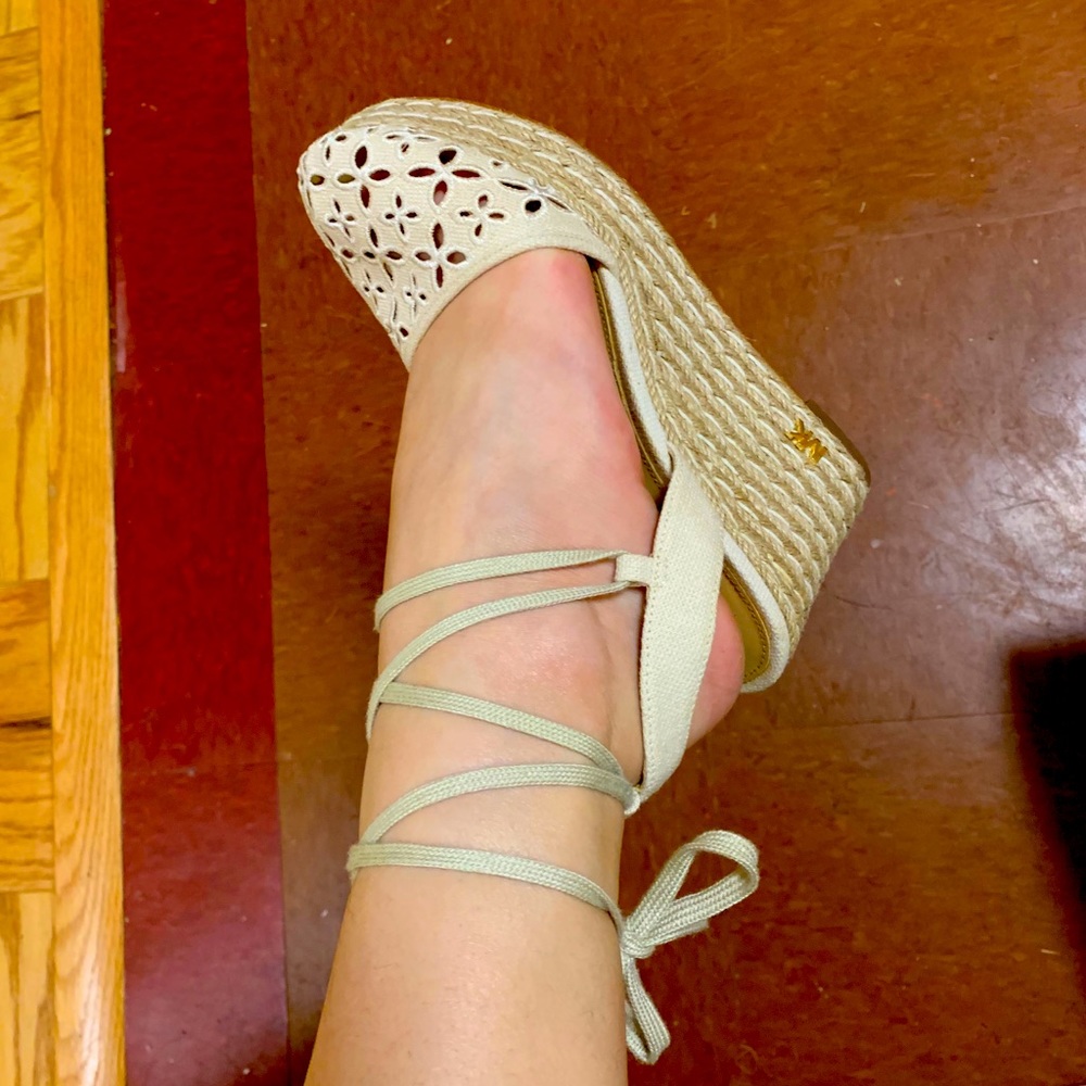 Michael Kors espadrille lace up heels